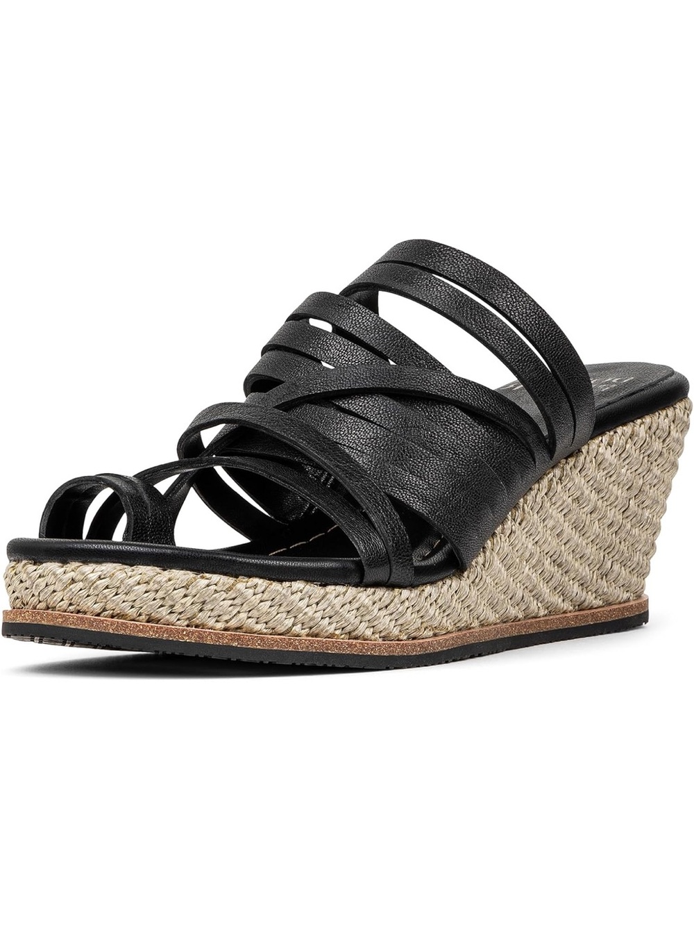 Donald Pliner Black Strappy Wedge Sandals -Women's Summer Slide (Box has no lid)